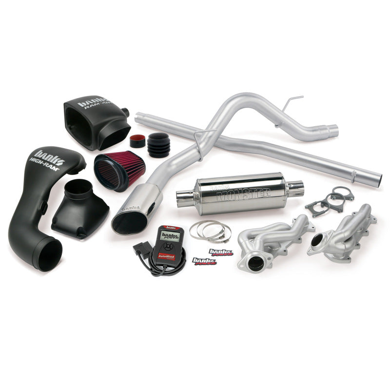 Banks Power 04-08 Ford 5.4L F-150 CCSB PowerPack System - SS Single Exhaust w/ Chrome Tip - Mammoth Racing -