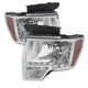 Xtune Ford F150 09-14 Amber Crystal LED Headlights Chrome HD-JH-FF15009-LED-AM-C - Mammoth Racing -