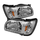 Xtune Toyota Tacoma 01-04 1 Piece w/ Black Trim Corner Crystal Headlights HD-ON-TT01-1PC-LED-C - Mammoth Racing -