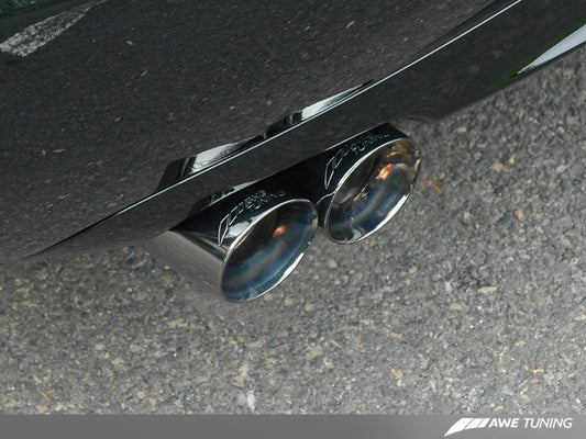 AWE Tuning Audi B7 S4 Track Edition Exhaust - Diamond Black Tips - Mammoth Racing -