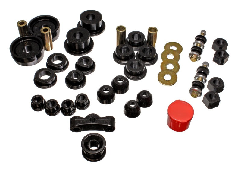 Energy Suspension 84-87 Honda Civic/CRX Black Hyper-Flex Master Bushing Set - Mammoth Racing -