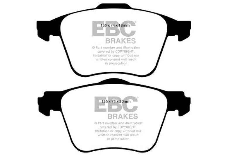 EBC 11+ Volvo S60 2.5 Turbo T5 (315mm Front Rotors) Redstuff Front Brake Pads - My Store