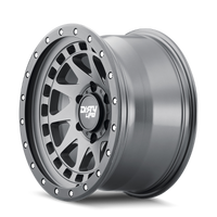 Dirty Life 9311 Enigma Pro 17x9/6x139.7 BP/-38mm Offset/106mm Hub Satin Graphite Wheel - Beadlock - Mammoth Racing -