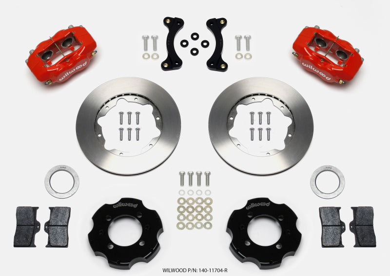 Wilwood Forged Dynalite Front Hat Kit 11.00in Red 95-05 Miata - Mammoth Racing -