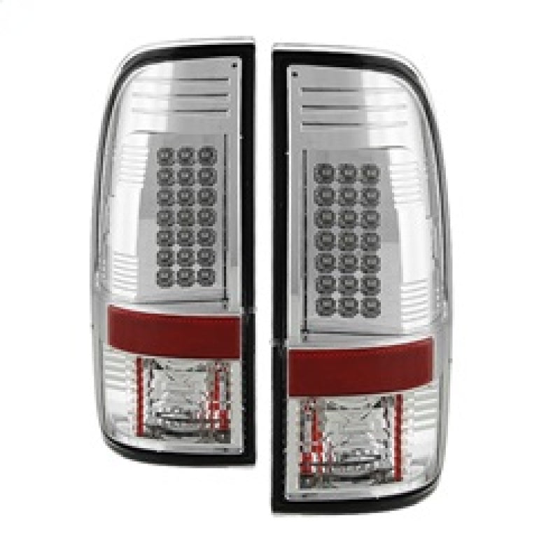 Spyder Ford Super Duty 08-15 LED Tail Lights Chrome ALT-YD-FS07-LED-C - Mammoth Racing -
