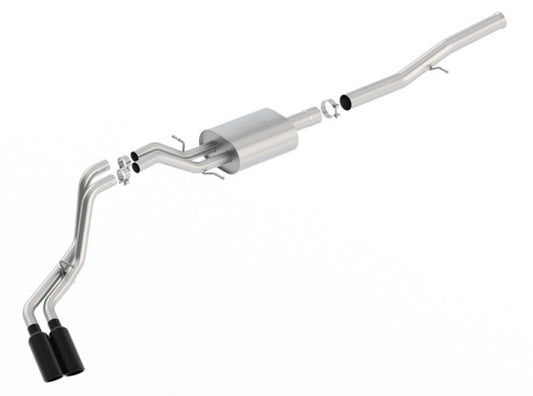 Borla 14+ Chevy Silverad1500 EC STD/CC Short 143.5in WB ATAK Cat-Back Exhaust w/ Black Chrome Tip - My Store