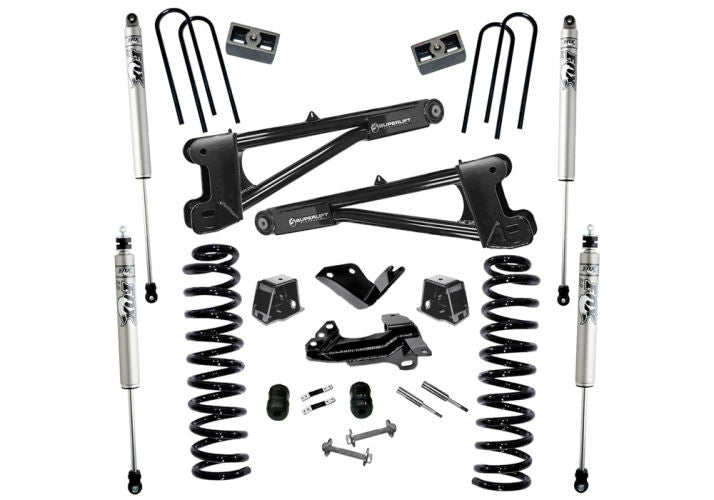 Superlift 05-07 Ford F-250 SuperDuty 4WD Diesel 4in Lift Kit w/ Repl Radius Arms/Fox 2.0 Shocks - Mammoth Racing -