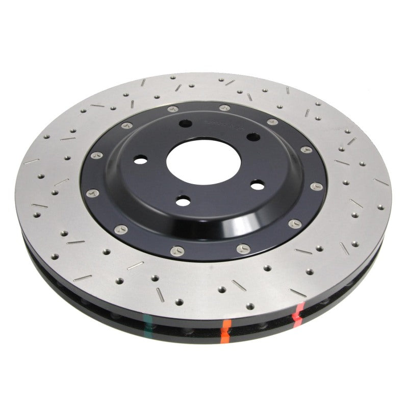 DBA 03-06 Subaru Legacy GT Wagon Front Drilled & Slotted 5000 Series 2 Piece Rotor w/ Black Hat - Mammoth Racing -