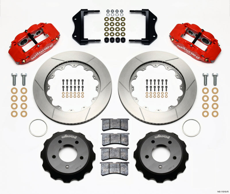 Wilwood Narrow Superlite 6R Front Hat Kit 14.00in Red 84-87 Corvette C4 - Mammoth Racing -