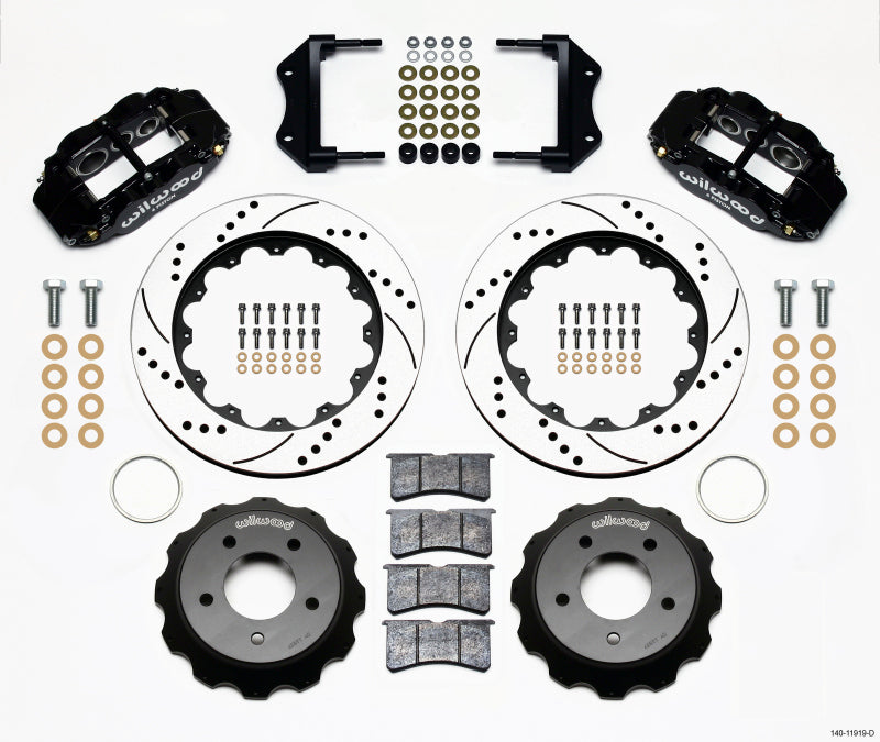 Wilwood Narrow Superlite 6R Front Hat Kit 14.00in Drilled 84-87 Corvette C4 - Mammoth Racing -