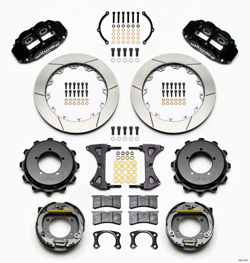 Wilwood Narrow Superlite 4R Rear Kit 12.88in Speedway Eng Floater w/ New Style End - Mammoth Racing -