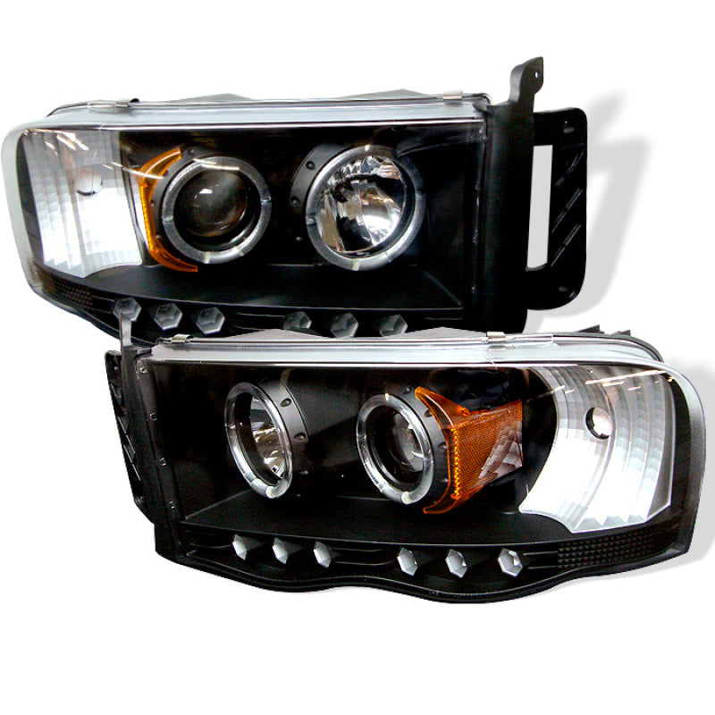 Spyder Dodge Ram 1500 02-05/Ram 2500 03-05 Projector Headlights LED Halo LED Blk PRO-YD-DR02-HL-BK - Mammoth Racing -