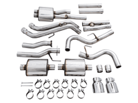 AWE 16-22 Toyota Tacoma 0FG Catback Exhaust w/ BashGuard - Dual Chrome Silver Tips - My Store