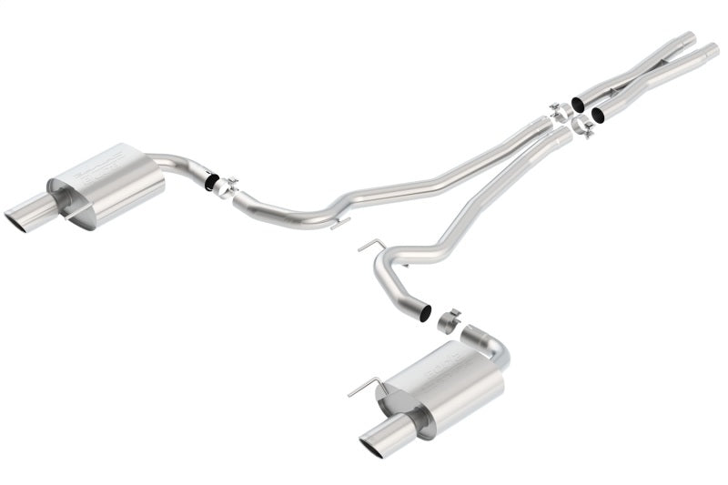 Borla S-Type Cat-Back 15-17 Ford Mustang GT 5.0L V8 MT/AT 2.5in pipe 4in tip - My Store