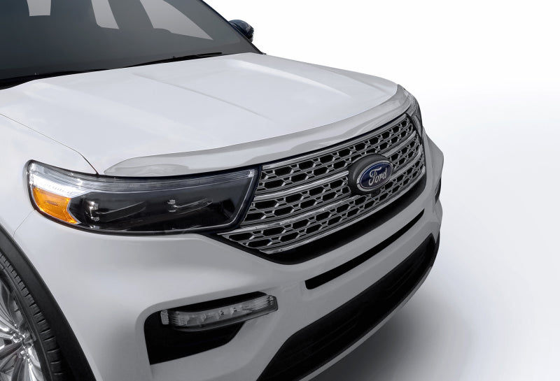 AVS 20-22 Ford Explorer (Excl. Vehicles w/Hood Lettering) Aeroskin Low Profile Hood Shield - Chrome - Mammoth Racing -