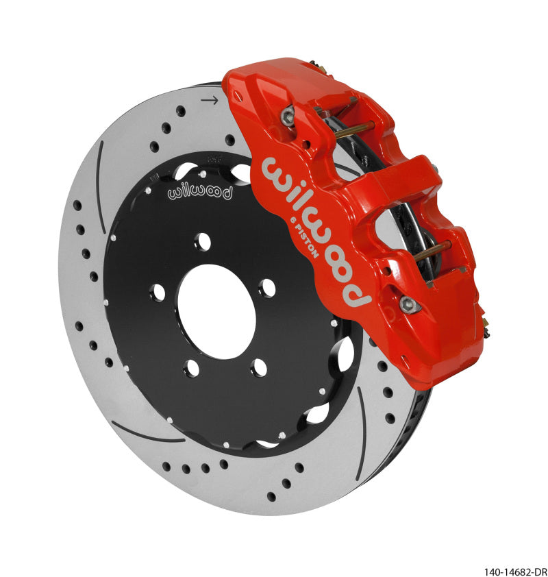 Wilwood Aero6 Front Big Brake Kit 14.00in Red 03-11 Crown Victoria - My Store