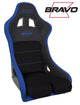 PRP Bravo Composite Seat- Black/Blue (prp Blue Outline/Bravo Blue- Blue Stitching) - Mammoth Racing -