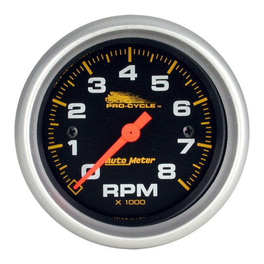 Autometer Pro-Cycle Gauge Tach 2 5/8in 8K Rpm 2&4 Cylinder Black - My Store