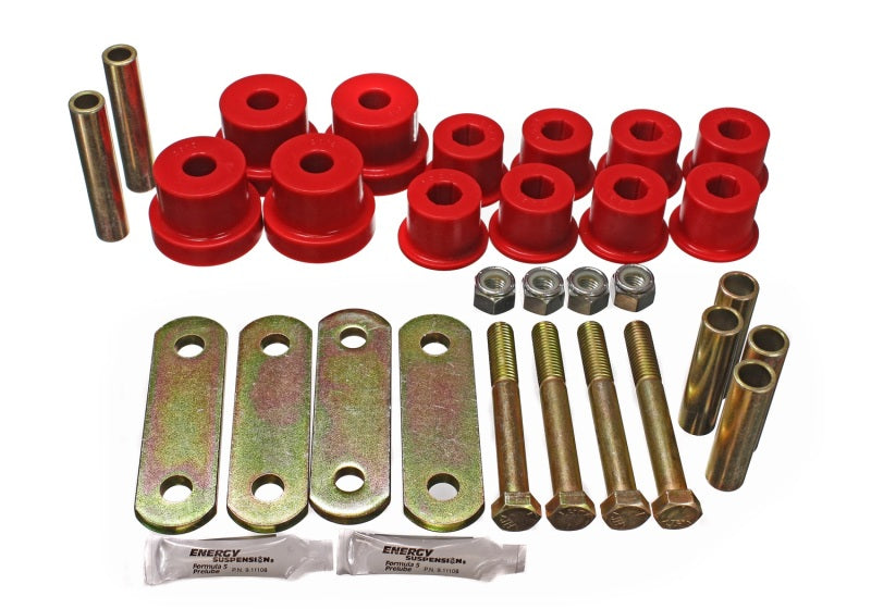 Energy Suspension Gm Heavy Duty Shackle Set - Red - Mammoth Racing -