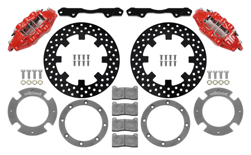 Wilwood 17-21 Can-Am X3rs Red 6-Piston Front Kit 11.25in - Drilled Rotors - My Store