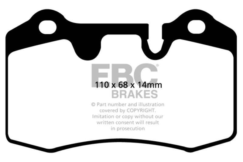 EBC 04-12 Aston Martin DB9 5.9 Redstuff Rear Brake Pads - My Store