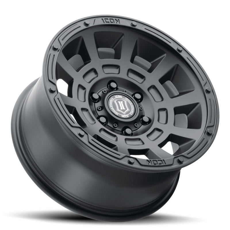 Icon Thrust 17x8.5 6x120 0mm Offset 4.75in BS Satin Black Wheel - Mammoth Racing -