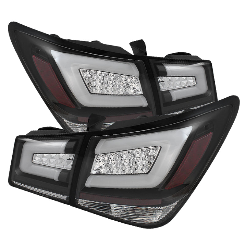 Spyder Chevy Cruze 2011-2014 Light Bar LED Tail Lights Black ALT-YD-CCRZ11-LBLED-BK - Mammoth Racing -