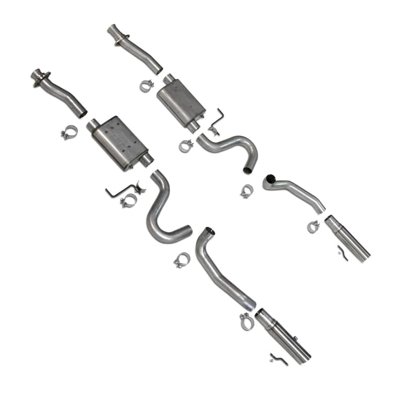 BBK 86-04 Mustang Cat Back Kit Varitune Mufflers Stainless Steel Tips - Mammoth Racing -