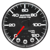 Autometer Spek-Pro Gauge Water Press 2 1/16in 120psi Stepper Motor W/Peak & Warn Blk/Chrm - My Store