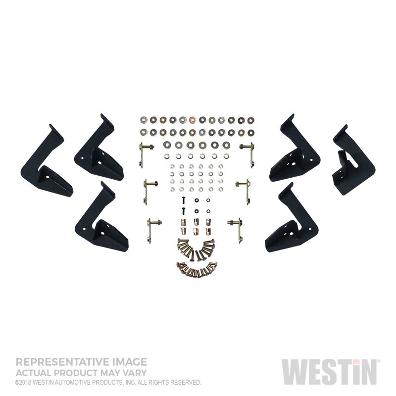 Westin/HDX Stainless 15-18 Ford F-150 SC/17-18 F-250/F-350 CC Drop Nerf Step Bars - Textured Black - Mammoth Racing -