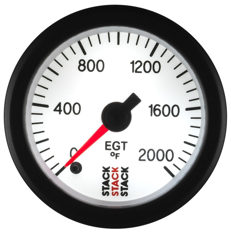 Autometer Stack 52mm 0-2000 Deg F Pro Stepper Motor Exhaust Gas Temp Gauge - White - My Store