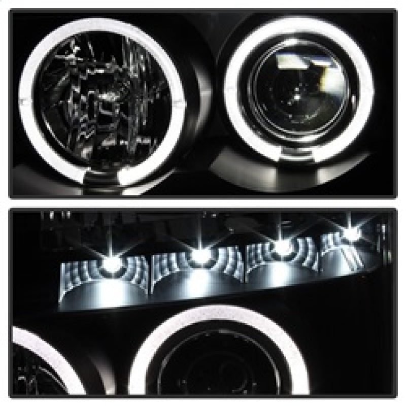 Spyder Nissan Titan 04-14/Armada 04-07 Projector Headlights LED Halo LED Blk PRO-YD-NTI04-HL-BK - Mammoth Racing -