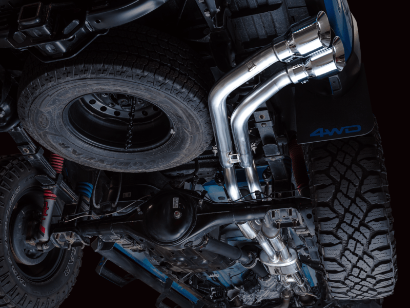 AWE 16-22 Toyota Tacoma 0FG Catback Exhaust w/ BashGuard - Dual Chrome Silver Tips - My Store