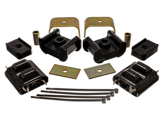 Energy Suspension 73-84 K5 Blazer 4WD Fullsize Black Complete Motor&Trans Mount Set Zinc Finish - My Store