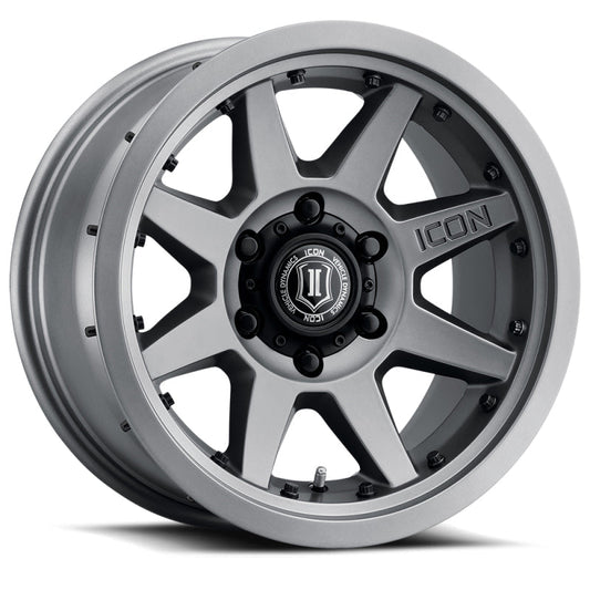 Icon Rebound Pro 17x8.5 6x135 6mm Offset 5in BS 87.1mm Bore Titanium Wheel - Mammoth Racing -