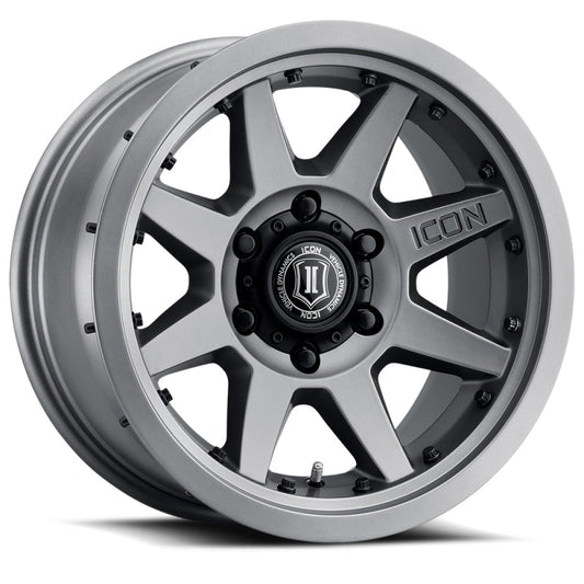 Icon Rebound Pro 17x8.5 6x5.5 25mm Offset 5.75in BS 95.1mm Bore Titanium Wheel - Mammoth Racing -