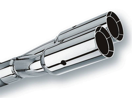 Borla Universal Polished Tip Dual Round Intercooled (inlet 2 1/2in. Outlet 3in) *NO Returns* - Mammoth Racing -