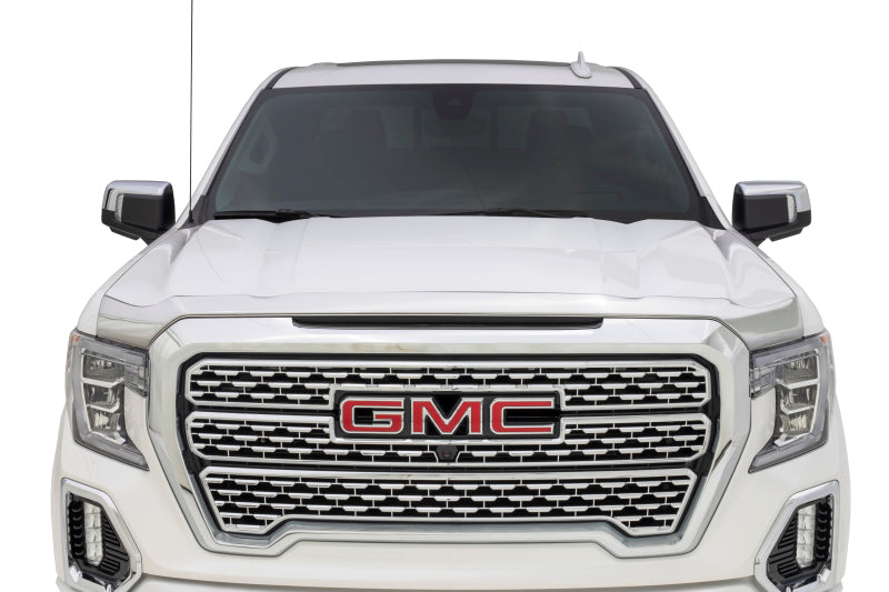 AVS 19-22 GMC Sierra 1500 Aeroskin Low Profile Hood Shield - Chrome - Mammoth Racing -