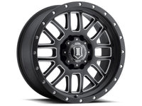 Icon Alpha 20x9 5x150 16mm Offset 5.625in BS 110.1mm Bore Satin Black/Milled Windows Wheel - Mammoth Racing -