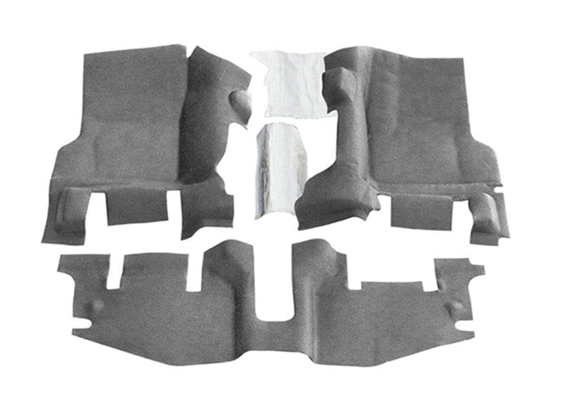 BedRug 97-06 Jeep TJ Front 3pc BedTred Floor Kit w/Center Console - Incl Heat Shields - Mammoth Racing -