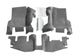 BedRug 97-06 Jeep TJ Front 3pc BedTred Floor Kit w/Center Console - Incl Heat Shields - Mammoth Racing -