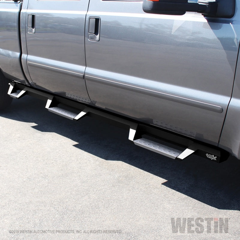 Westin/HDX 99-16 Ford F-250/350 Crew Cab (6.75ft Bed) Stainless Drop Nerf Step Bars - Textured Black - Mammoth Racing -