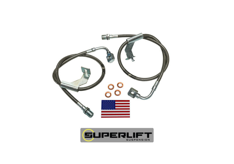 Superlift 1987 GM Pickup/87-91 Blazer/Suburban w/ 8-12in Lift Kit (Pair) Bullet Proof Brake Hoses - Mammoth Racing -