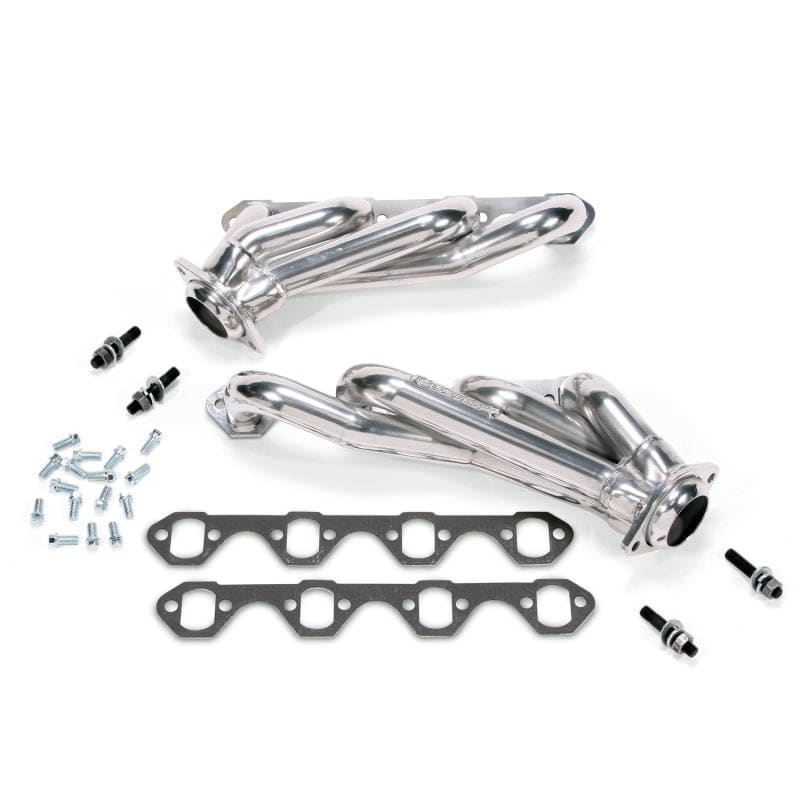 BBK 79-93 Mustang 5.0 Shorty Unequal Length Exhaust Headers - 1-5/8 Silver Ceramic - Mammoth Racing -