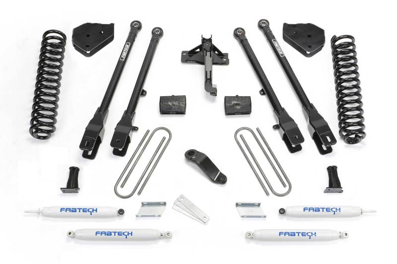 Fabtech 18 Ford F450/f550 4WD Diesel 6in 4Link Sys w/Coils & Perf Shks - Mammoth Racing -