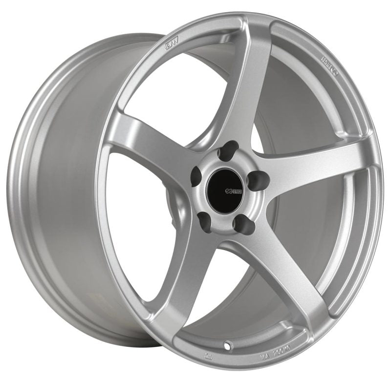 Enkei Kojin 18x8.5 35mm Offset 5x120 Bolt Pattern 72.6mm Bore Dia Matte Silver Wheel - Mammoth Racing -