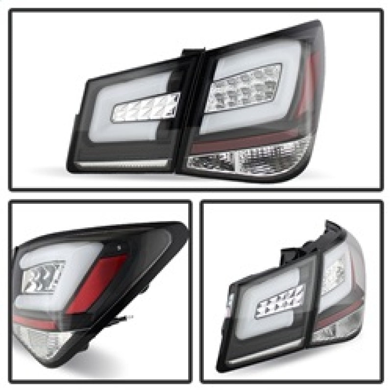 Spyder Chevy Cruze 2011-2014 Light Bar LED Tail Lights Black ALT-YD-CCRZ11-LBLED-BK - Mammoth Racing -