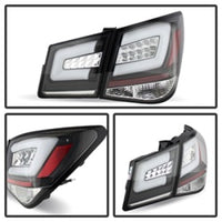Spyder Chevy Cruze 2011-2014 Light Bar LED Tail Lights Black ALT-YD-CCRZ11-LBLED-BK - Mammoth Racing -