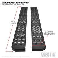 Westin Grate Steps Running Boards 54 in - Textured Black - Mammoth Racing -