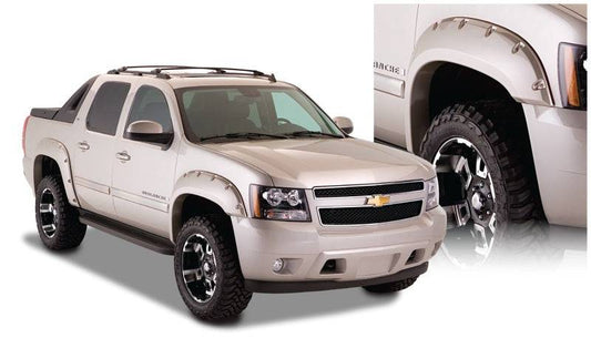Bushwacker 07-13 Chevy Avalanche Pocket Style Flares 4pc - Black - Mammoth Racing -